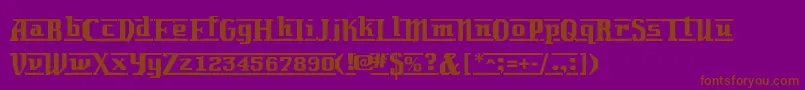 Lambrettista Font – Brown Fonts on Purple Background