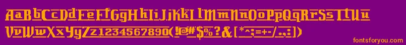 Lambrettista Font – Orange Fonts on Purple Background