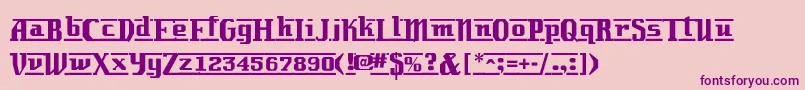 Lambrettista Font – Purple Fonts on Pink Background