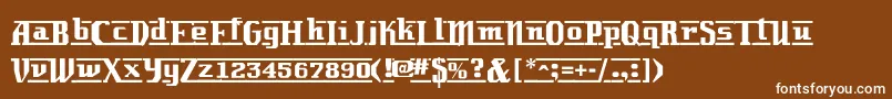 Weitere Informationen zur Lambrettista-Schriftart Lambrettista-Schriftart – Weiße Schriften auf braunem Hintergrund