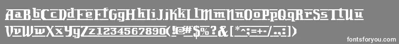 フォントLambrettista – 灰色の背景に白い文字