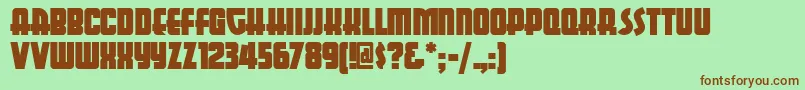 Aerojonesnf Font – Brown Fonts on Green Background