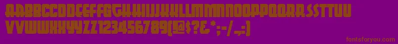 Aerojonesnf Font – Brown Fonts on Purple Background