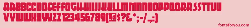 Aerojonesnf Font – Red Fonts on Pink Background