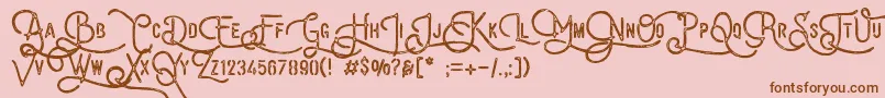 VulturemotorDemo Font – Brown Fonts on Pink Background