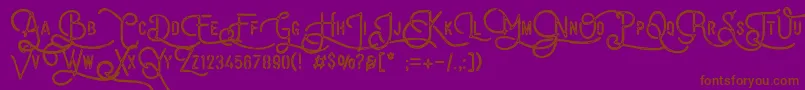 VulturemotorDemo Font – Brown Fonts on Purple Background