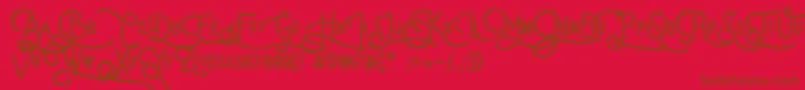 VulturemotorDemo Font – Brown Fonts on Red Background