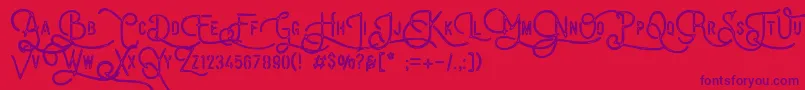 VulturemotorDemo Font – Purple Fonts on Red Background