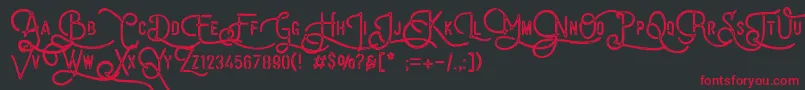 VulturemotorDemo Font – Red Fonts on Black Background