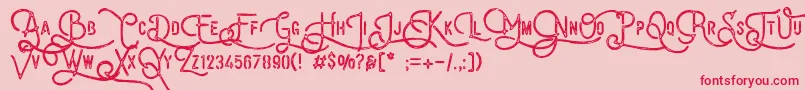 VulturemotorDemo Font – Red Fonts on Pink Background