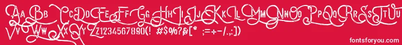 VulturemotorDemo Font – White Fonts on Red Background