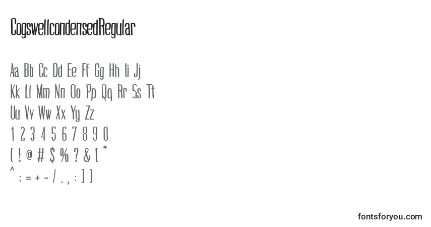 Czcionka CogswellcondensedRegular (90904) – alfabet, cyfry, specjalne znaki