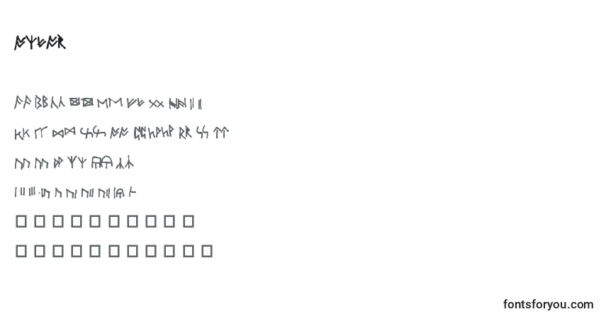 Шрифт Oxfor – алфавит, цифры, специальные символы