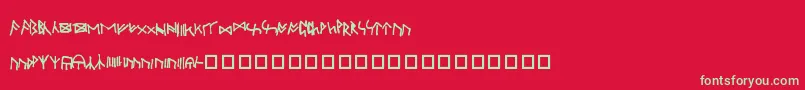 Oxfor Font – Green Fonts on Red Background