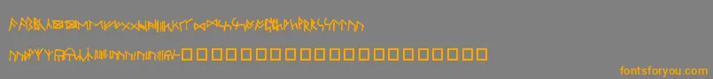 Oxfor Font – Orange Fonts on Gray Background