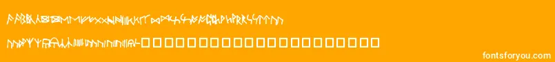Oxfor Font – White Fonts on Orange Background