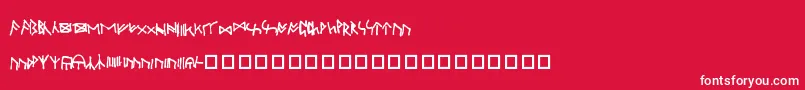 Oxfor Font – White Fonts on Red Background