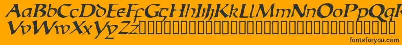 EscudedisplaysskItalic Font – Black Fonts on Orange Background