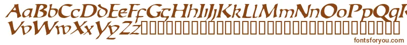 EscudedisplaysskItalic Font – Brown Fonts on White Background