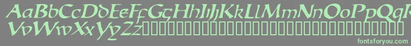EscudedisplaysskItalic Font – Green Fonts on Gray Background