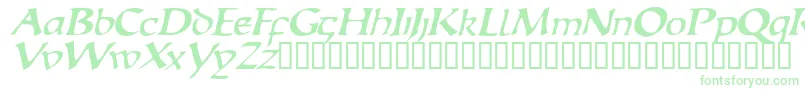 EscudedisplaysskItalic Font – Green Fonts on White Background