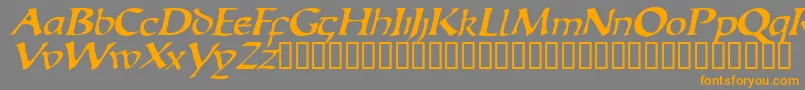 EscudedisplaysskItalic Font – Orange Fonts on Gray Background