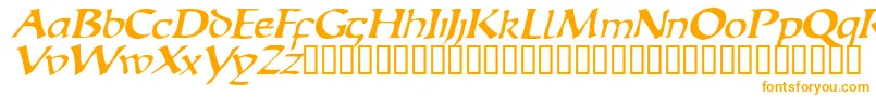 EscudedisplaysskItalic Font – Orange Fonts on White Background