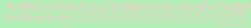 EscudedisplaysskItalic Font – Pink Fonts on Green Background