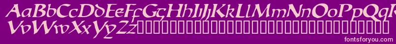 EscudedisplaysskItalic Font – Pink Fonts on Purple Background