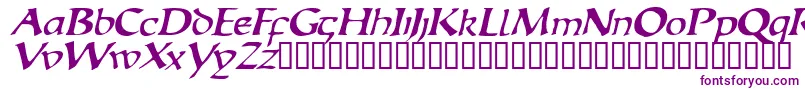 EscudedisplaysskItalic-fontti – violetit fontit