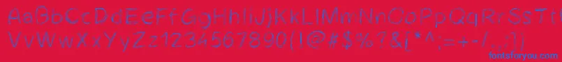 Cheveuxdange Font – Blue Fonts on Red Background