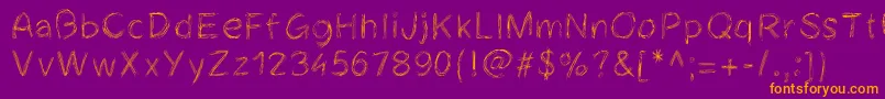 Cheveuxdange Font – Orange Fonts on Purple Background