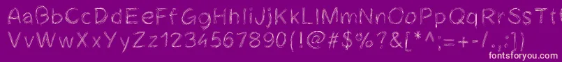 Cheveuxdange Font – Pink Fonts on Purple Background