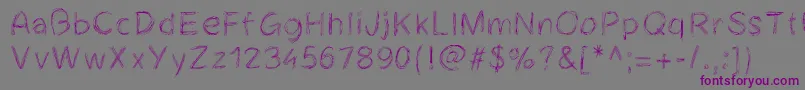 Cheveuxdange Font – Purple Fonts on Gray Background