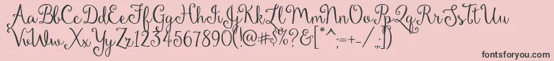 DandelionSoupDemo Font – Black Fonts on Pink Background