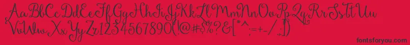 DandelionSoupDemo Font – Black Fonts on Red Background