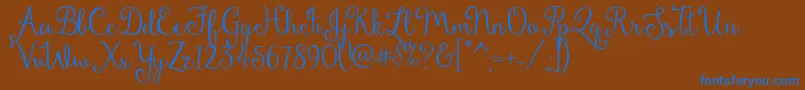 DandelionSoupDemo Font – Blue Fonts on Brown Background