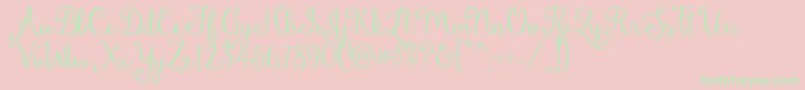 DandelionSoupDemo Font – Green Fonts on Pink Background