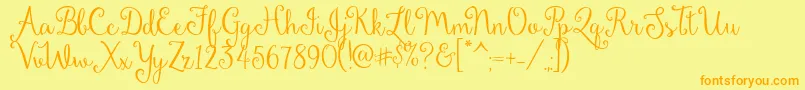 DandelionSoupDemo Font – Orange Fonts on Yellow Background