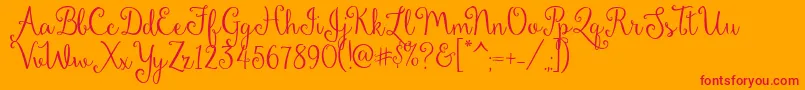 DandelionSoupDemo Font – Red Fonts on Orange Background