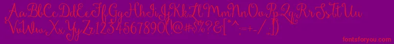 DandelionSoupDemo Font – Red Fonts on Purple Background