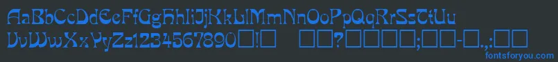 Mira ffy Font – Blue Fonts on Black Background