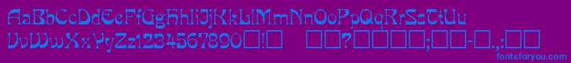 Mira ffy Font – Blue Fonts on Purple Background
