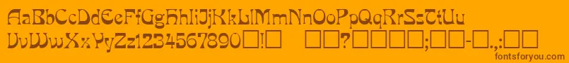 Mira ffy Font – Brown Fonts on Orange Background