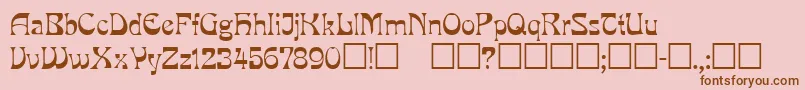 Mira ffy Font – Brown Fonts on Pink Background