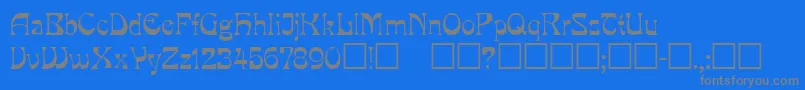 Mira ffy Font – Gray Fonts on Blue Background