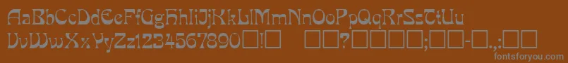 Mira ffy Font – Gray Fonts on Brown Background