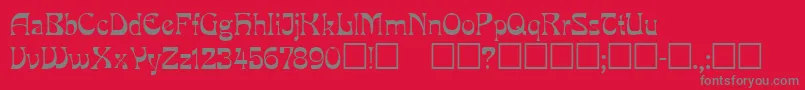 Mira ffy Font – Gray Fonts on Red Background