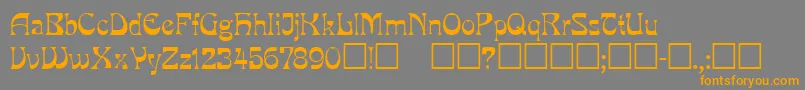Mira ffy Font – Orange Fonts on Gray Background
