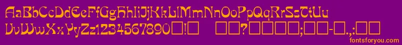 Mira ffy Font – Orange Fonts on Purple Background